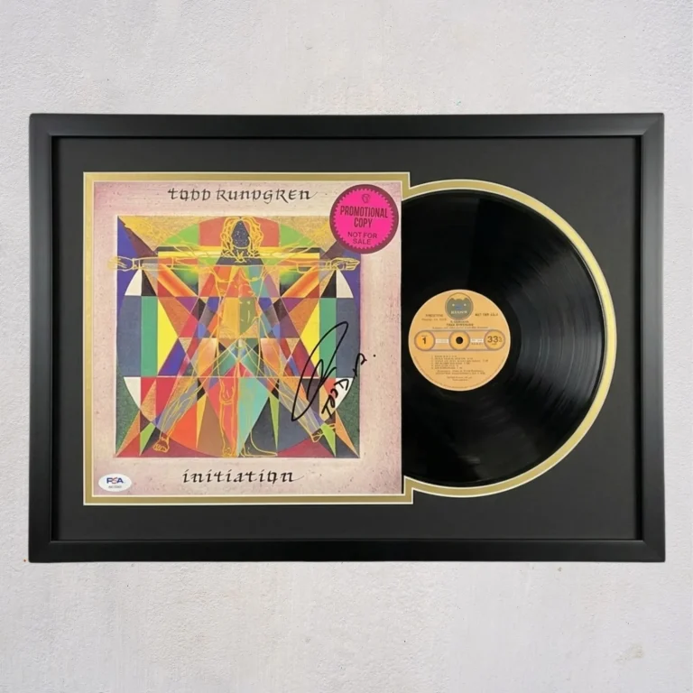 Todd Rundgren Signed Initiation Custom Framed Vinyl Album PSA Autographed
