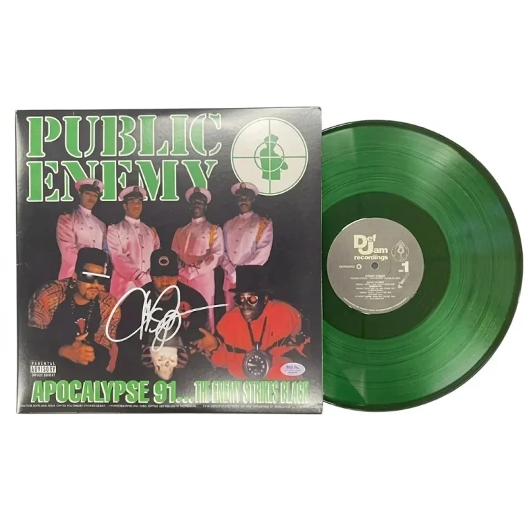 Chuck D  Signed Apocalypse 91 The Enemy Strikes Black Vinyl PSA Album Auth