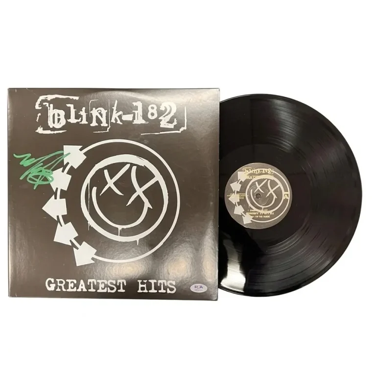 Mark Hoppus Signed Greatest Hits Vinyl PSA Album Autographed