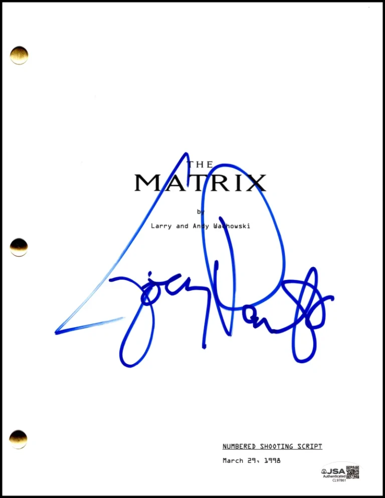 Joe Pantoliano Signed Autograph The Matrix Script Screenplay - Cypher w/ JSA COA