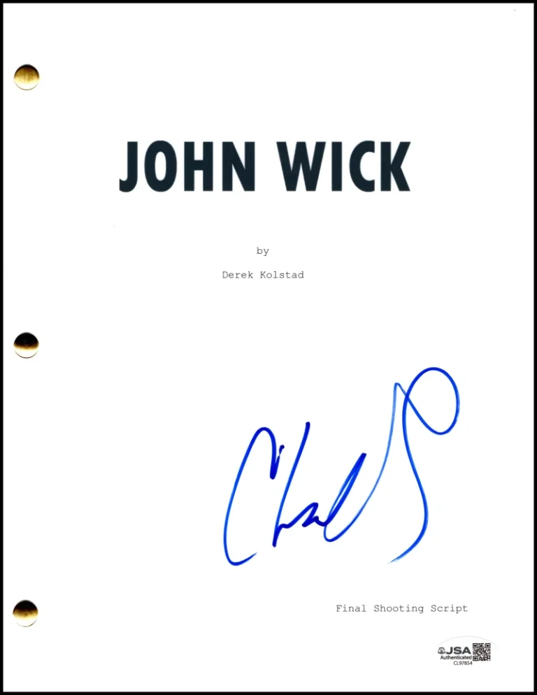 Chad Stahelski Signed Autograph John Wick Full Movie Script Screenplay JSA COA