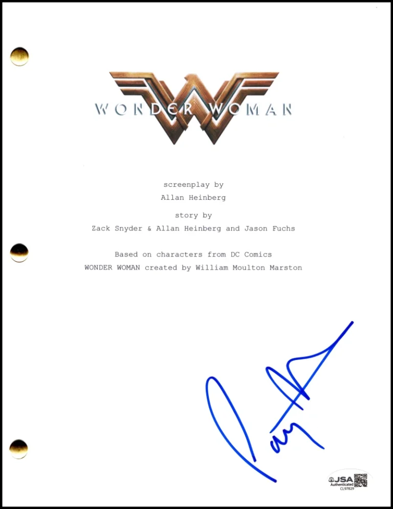 Patty Jenkins Signed Autograph Wonder Woman Full Movie Script Screenplay JSA COA
