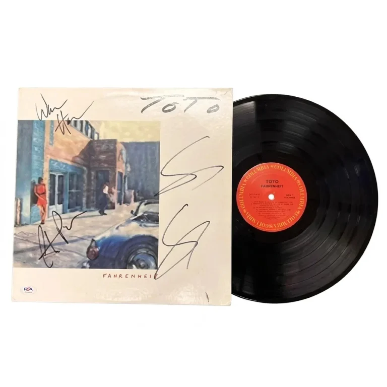 Toto Signed Fahrenheit Vinyl PSA Album Autographed