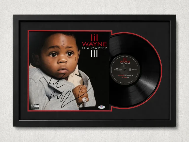 Lil Wayne Signed Tha Carter III Custom Framed Vinyl PSA Album Autographed