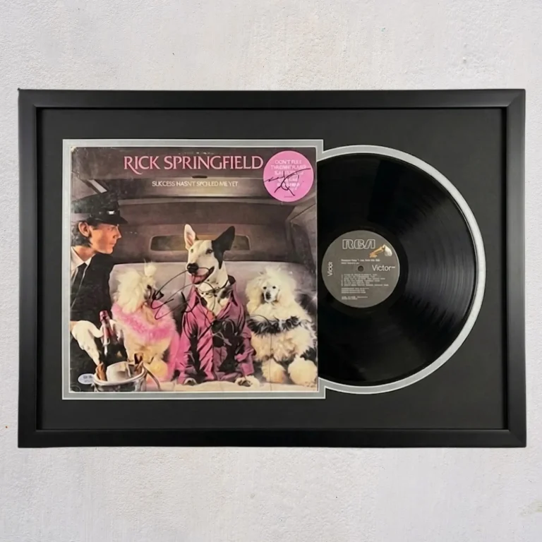 Rick Springfield Signed Success Hasn't Spoiled Me Yet Custom Framed Vinyl PSA