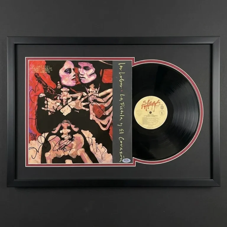 Los Lobos Signed La Pistola y El Corazón Custom Framed Vinyl PSA Album Auth