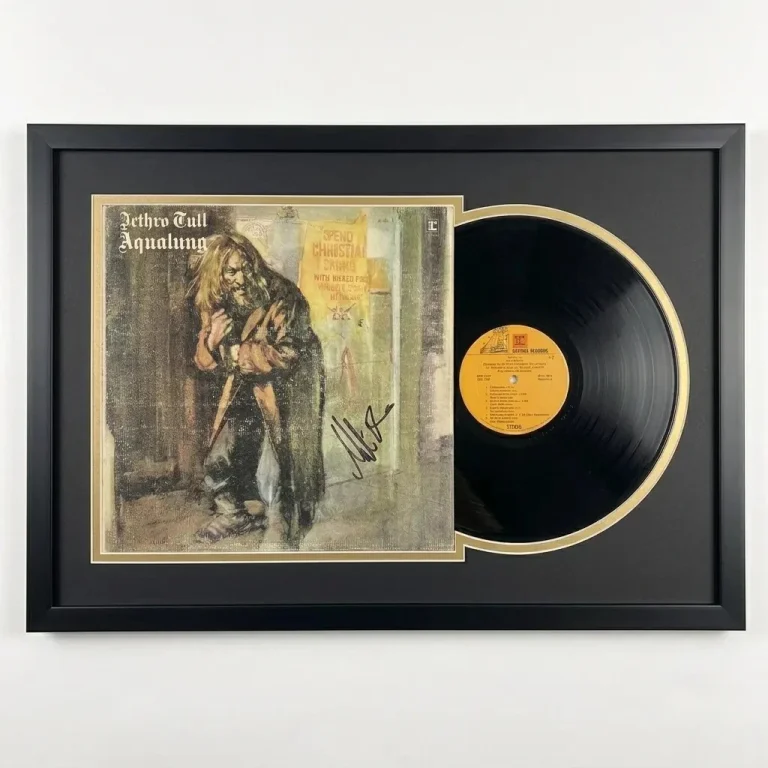 Martin Barre Signed Custom Framed Aqualung Vinyl PSA Album autographed