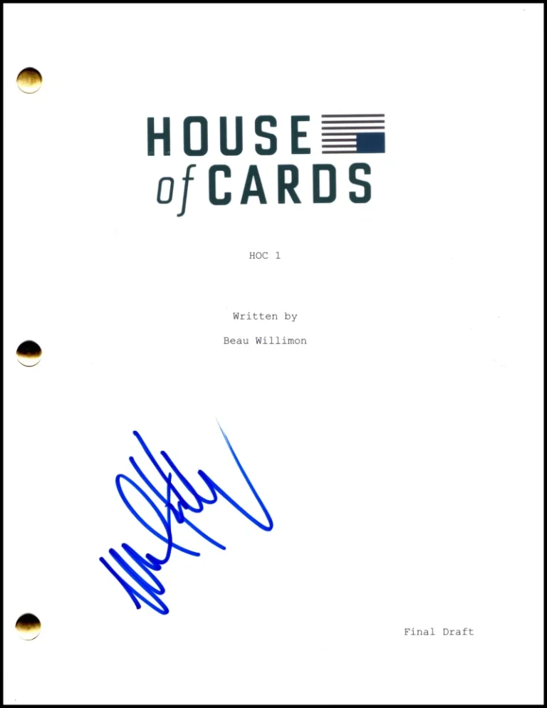 Michael Kelly Signed Autograph House of Cards Pilot Script Screenplay - Doug