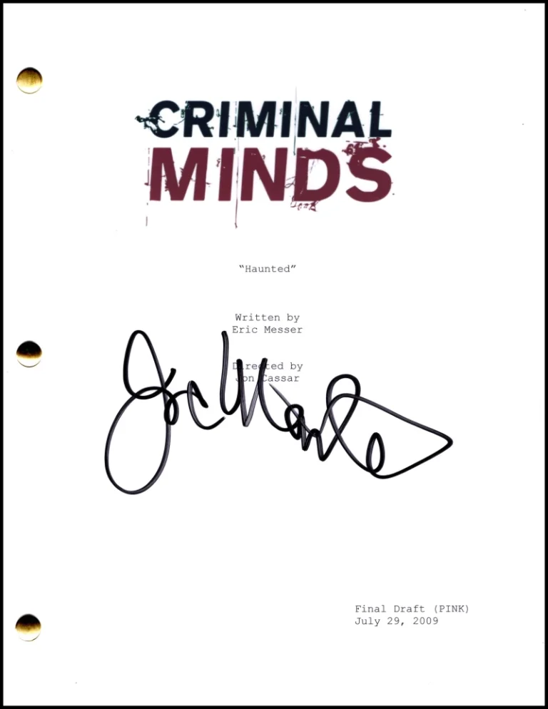 Joe Mantegna Signed Autograph Criminal Minds Pilot Script Screenplay David Rossi