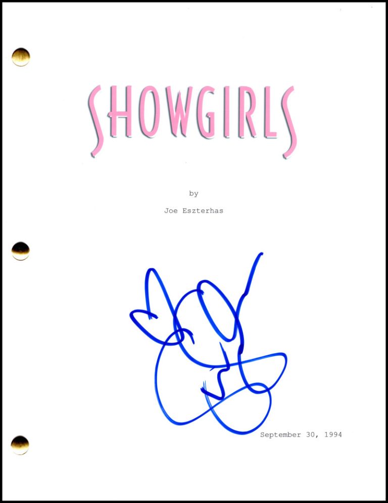 Gina Gershon Signed Autograph Showgirls Full Movie Script w/ Elizabeth Berkley