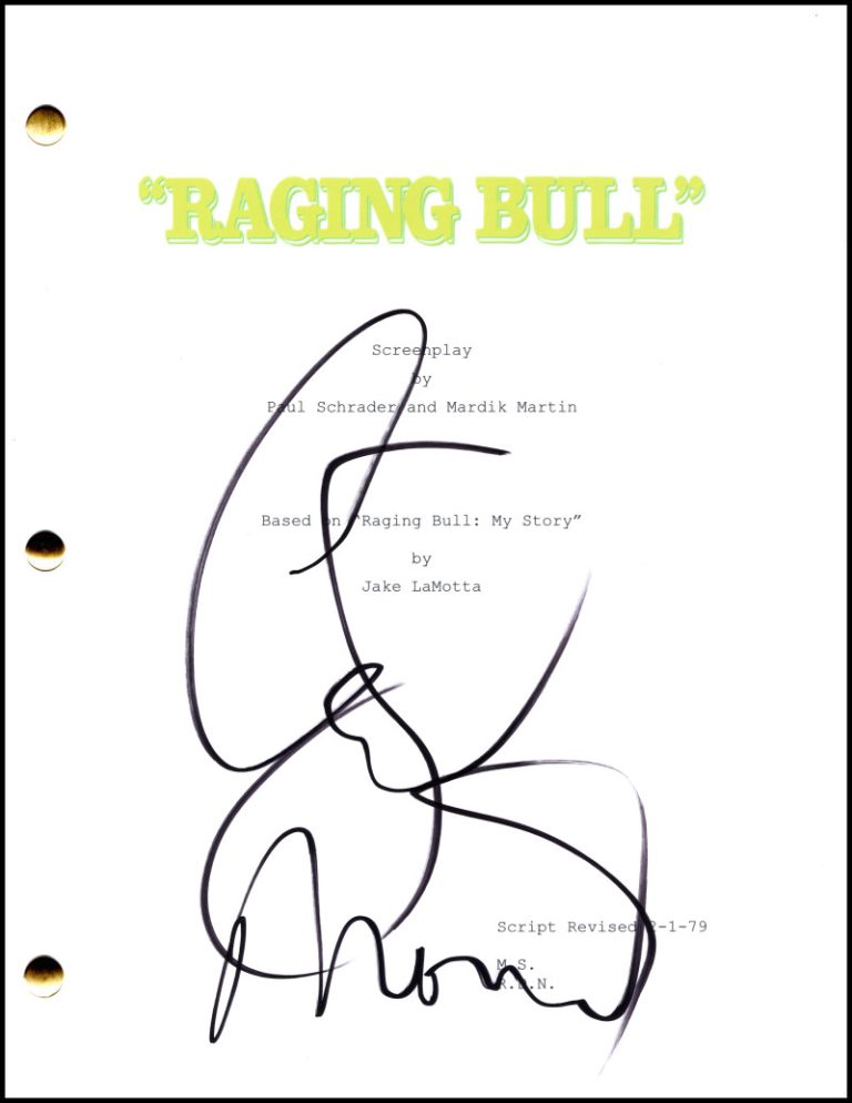 Cathy Moriarty Signed Autograph Raging Bull Full Movie Script Screenplay