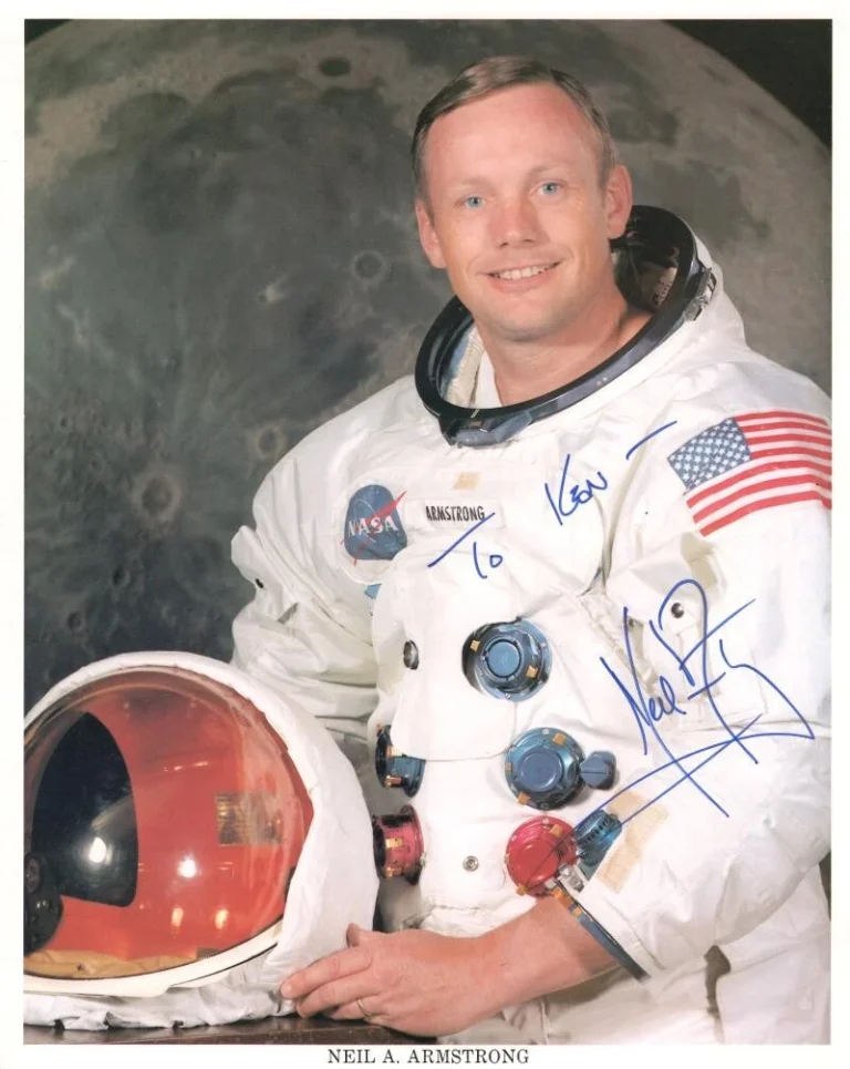 Neil Armstrong Signed Autograph 8x10 Photo Official NASA Apollo Portrait JSA COA