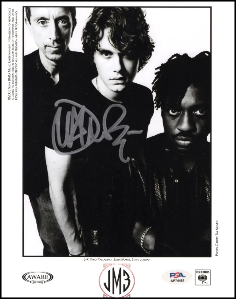 John Mayer Signed Autograph 8x10 John Mayer Trio Official Press Photo w/ PSA COA
