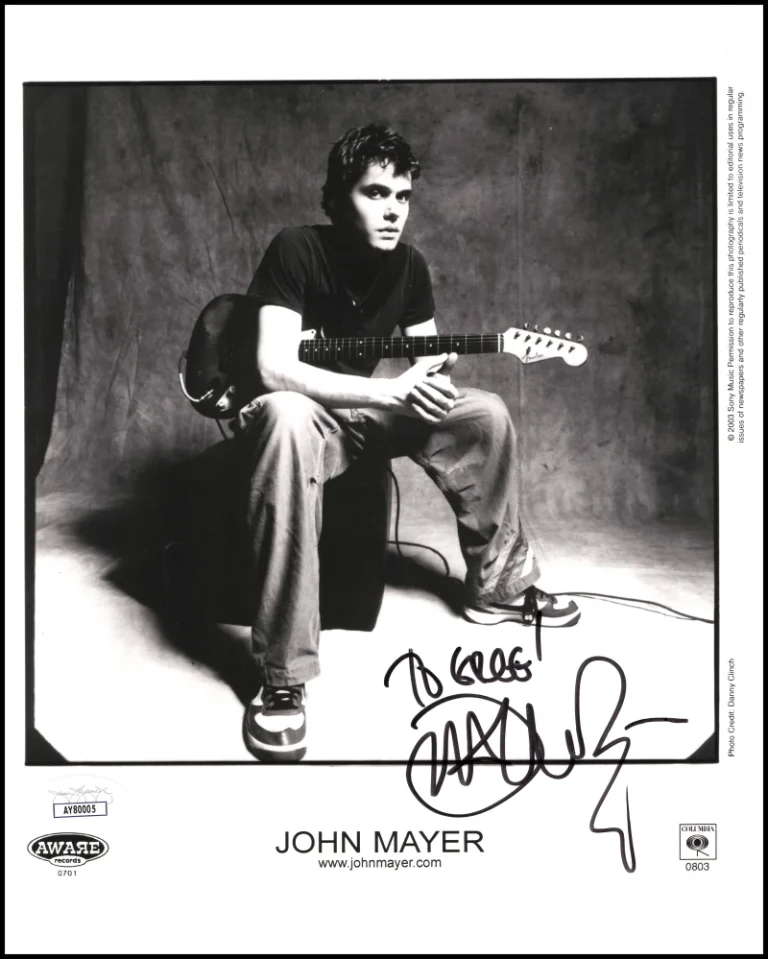 John Mayer Signed Autograph 8x10 Official Press Promo Photo - To Greg w/ JSA COA
