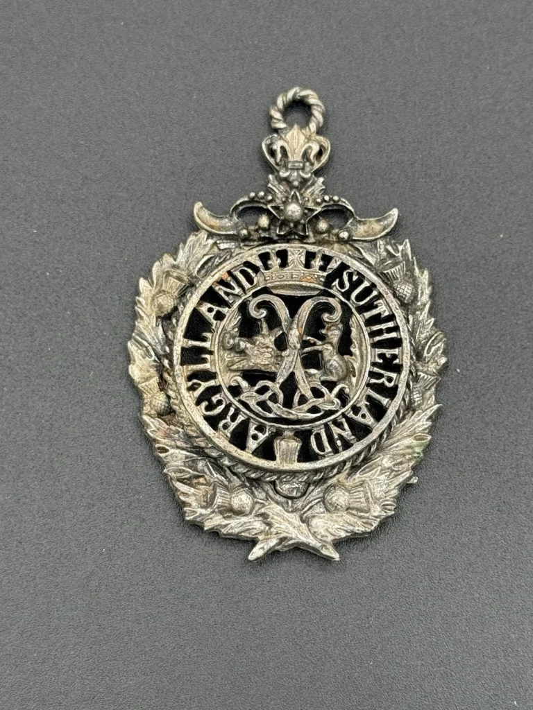 Vintage Pendant w' British Argyll & Sutherland Highlander's Crest by Coro