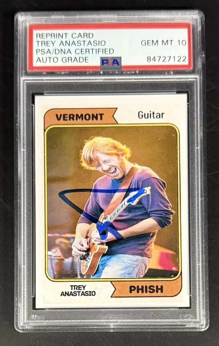 Trey Anastasio Phish Signed Autograph PSA/DNA COA Slabbed Vermont Guitar Card 10