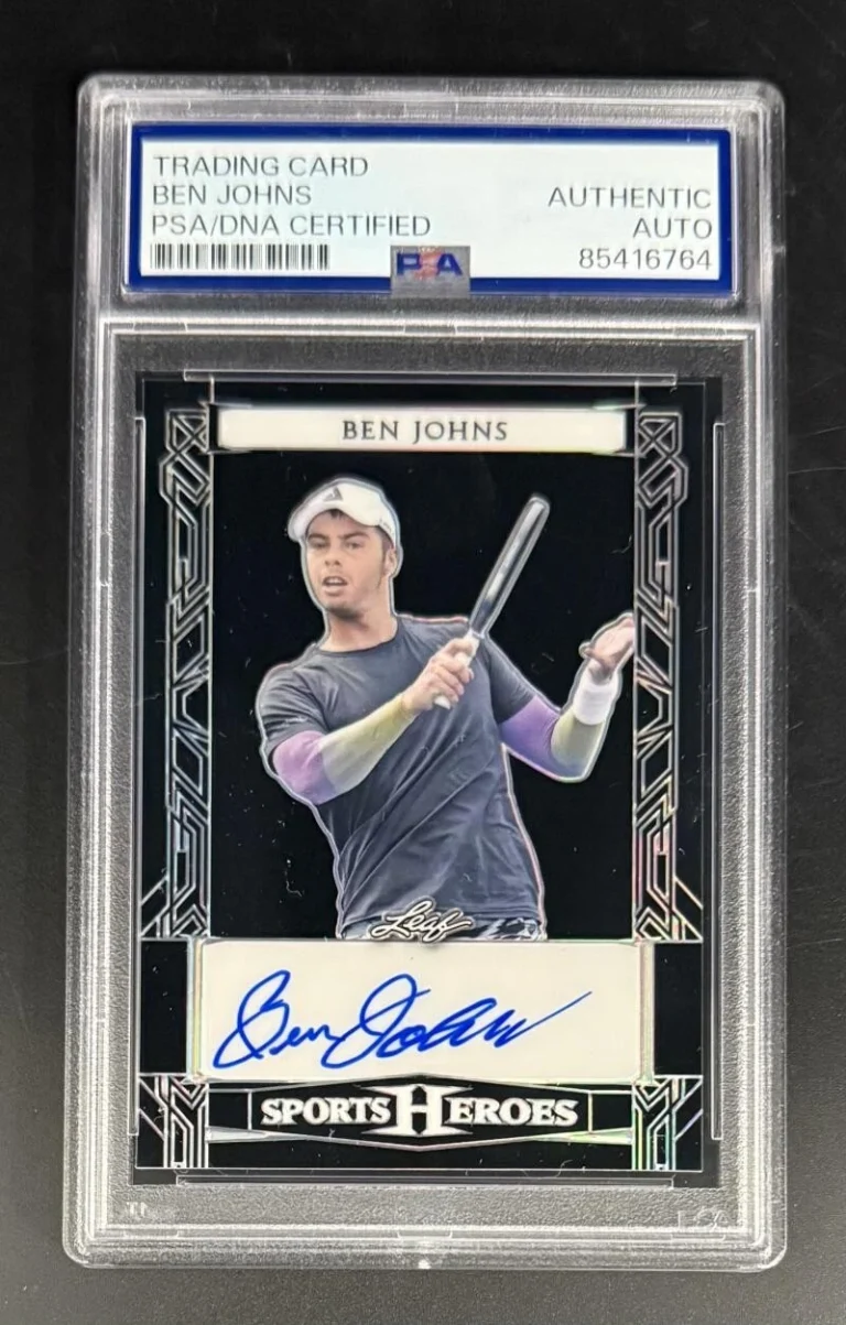 Ben Johns Pickleball Signed Autograph Rare Heroes PSA/DNA COA Slab Trading Card