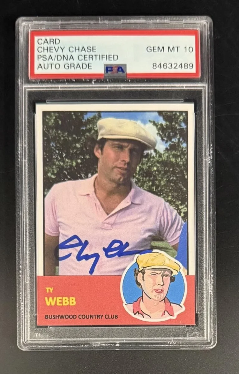 Chevy Chase Signed Autograph PSA/DNA COA Slab Gem 10 Caddyshack Ty Trading Card