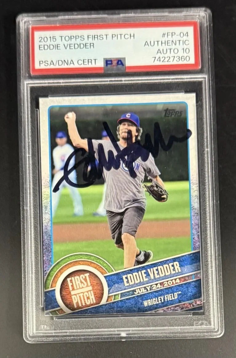 Eddie Vedder Pearl Jam Signed Autograph PSA/DNA 2015 Topps FP GEM MINT 10 AUTO