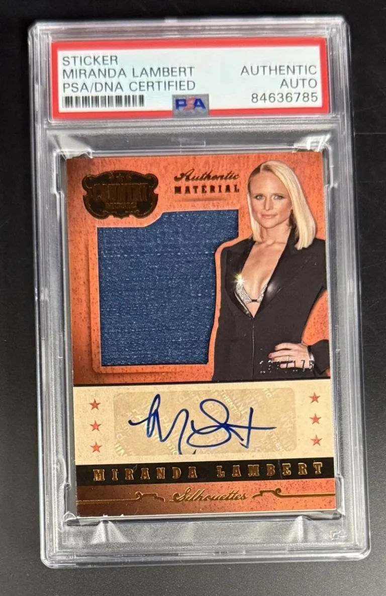 Miranda Lambert Signed Autograph PSA/DNA COA Slabbed Used Material Trading Card