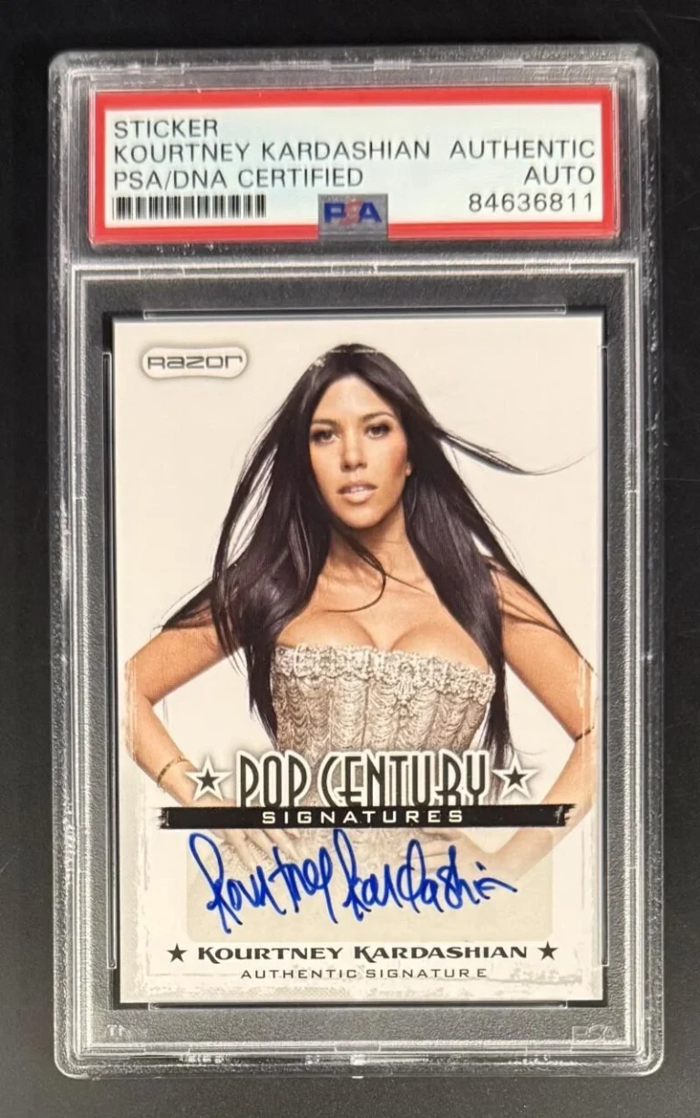 Kourtney Kardashian Signed Autograph PSA/DNA COA Slab Pop Century Trading Card