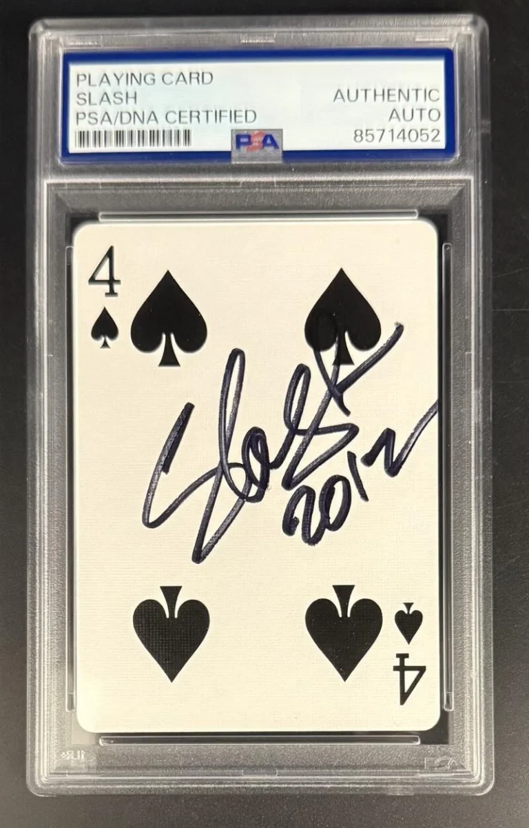Slash Guns N Roses Signed Autograph PSA/DNA COA Slabbed Rare 2012 Playing Card