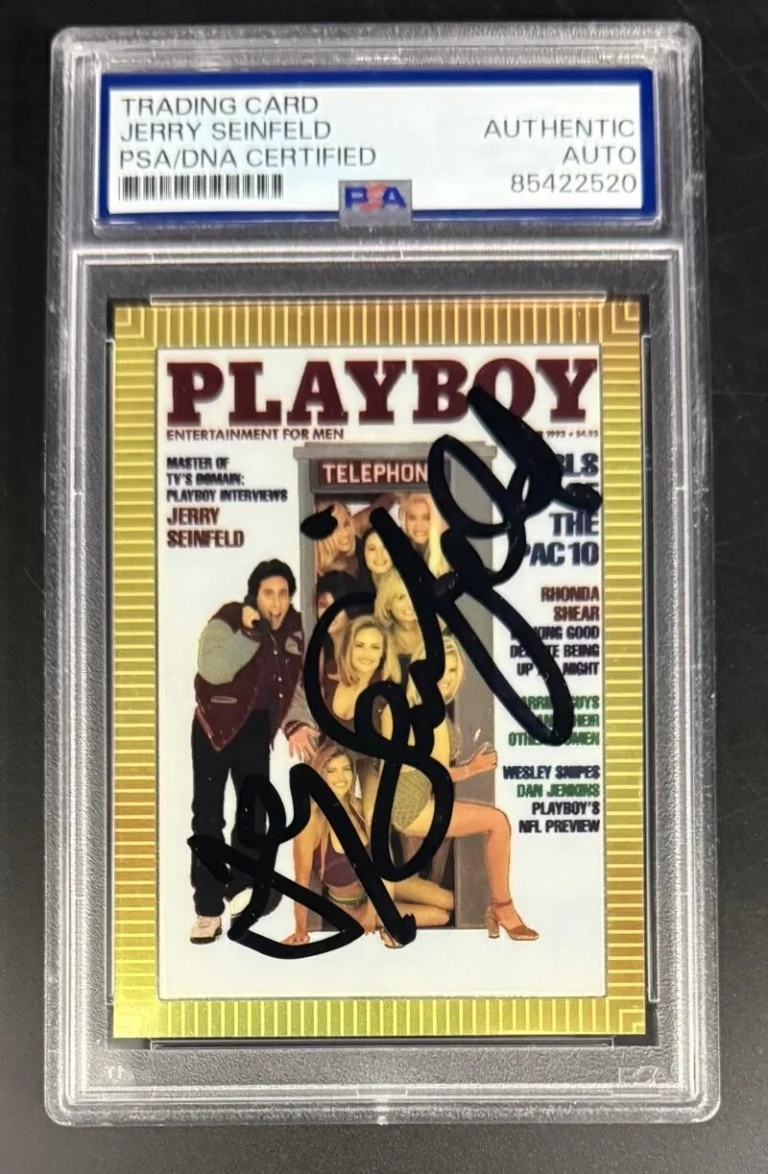 Jerry Seinfeld Signed Full Autograph PSA/DNA COA Slab Playboy Cover Trading Card