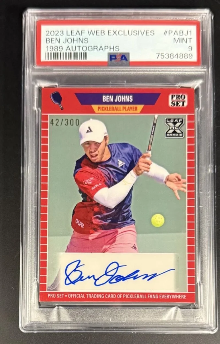Ben Johns Signed Autograph PSA/DNA Leaf Web Pickleball Rookie Card - MINT 9
