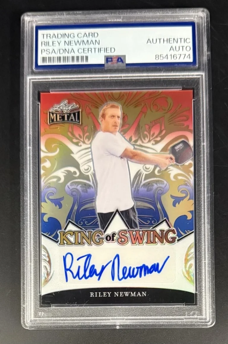 Riley Newman Signed Autograph King Leaf PSA/DNA COA Slab Trading Card Pickleball