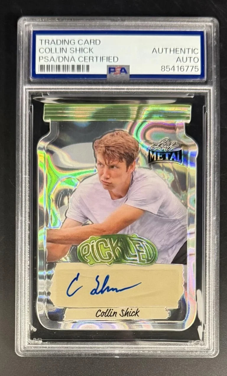 Collin Shick Signed Autograph Leaf PSA/DNA COA Slab Trading Card Pickleball