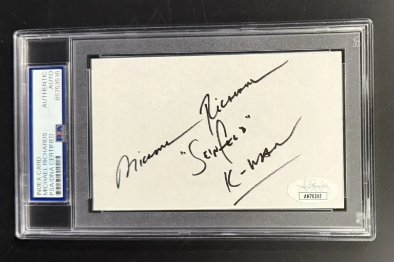 Michael Richards Signed Autograph PSA/DNA Slabbed 3x5 Index Card Seinfeld K-Man
