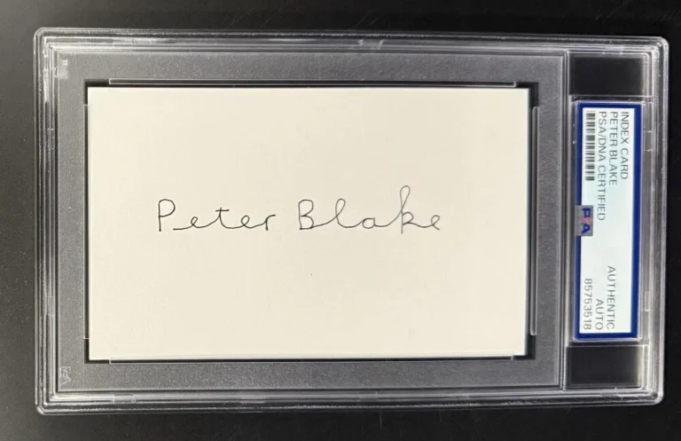 Peter Blake Signed Autograph PSA/DNA 3x5 Index Card - Beatles Sgt Peppers Artist
