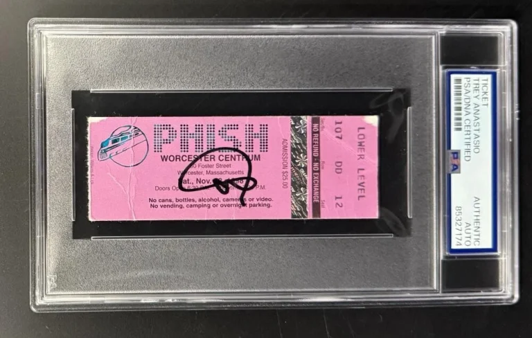 Trey Anastasio Phish Signed Autograph PSA/DNA COA Slab Centrum 97 Pollock Ticket