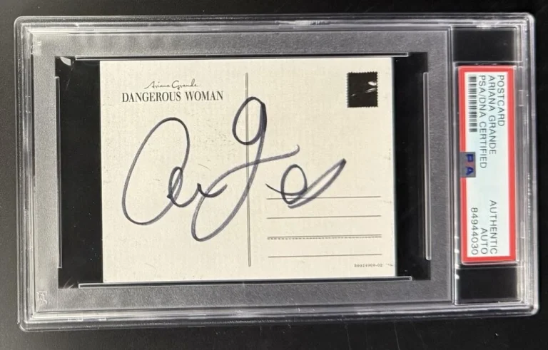 Ariana Grande Signed Autograph PSA/DNA COA Slabbed Dangerous Woman Postcard A