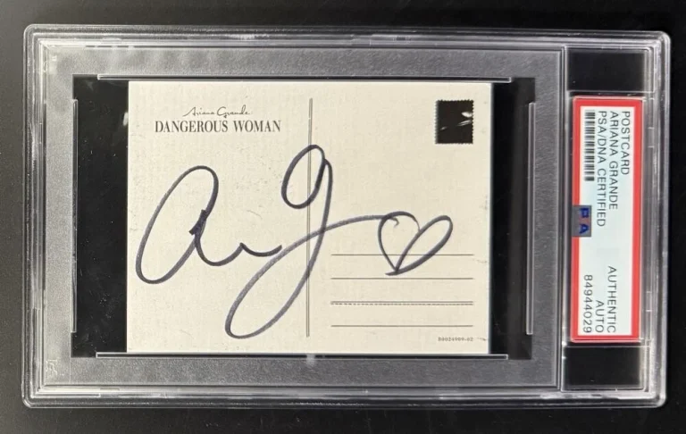 Ariana Grande Signed Autograph PSA/DNA COA Slabbed Dangerous Woman Postcard C