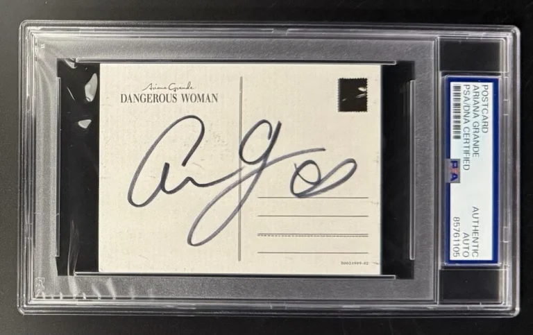 Ariana Grande Signed Autograph PSA/DNA COA Slabbed Dangerous Woman Postcard F