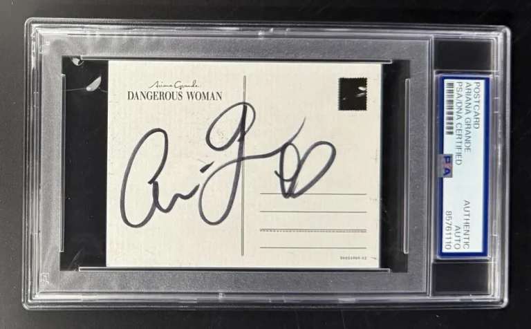 Ariana Grande Signed Autograph PSA/DNA COA Slabbed Dangerous Woman Postcard J