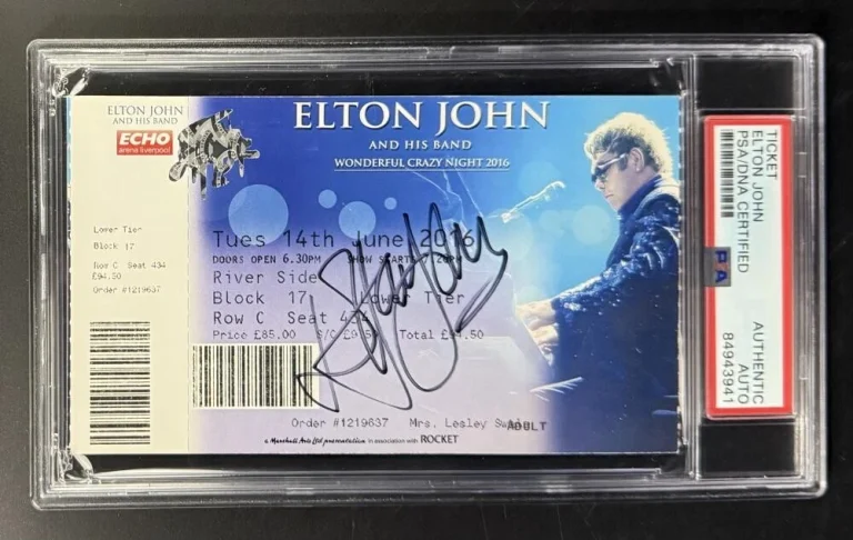 Elton John Signed Autograph PSA/DNA COA Slabbed Crazy Night 2016 Tour Ticket