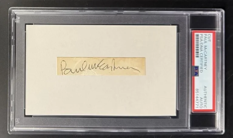 Paul McCartney Beatles Signed Autograph PSA/DNA Slabbed Vintage Cut Signature