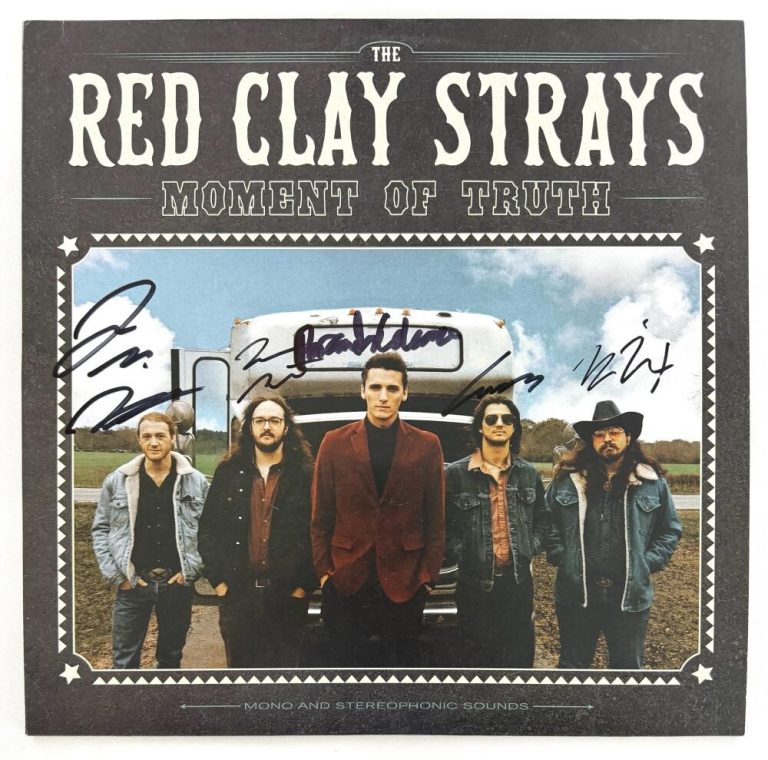 Red Clay Strays Full Band Signed Autograph Moment of Truth Album Record JSA COA