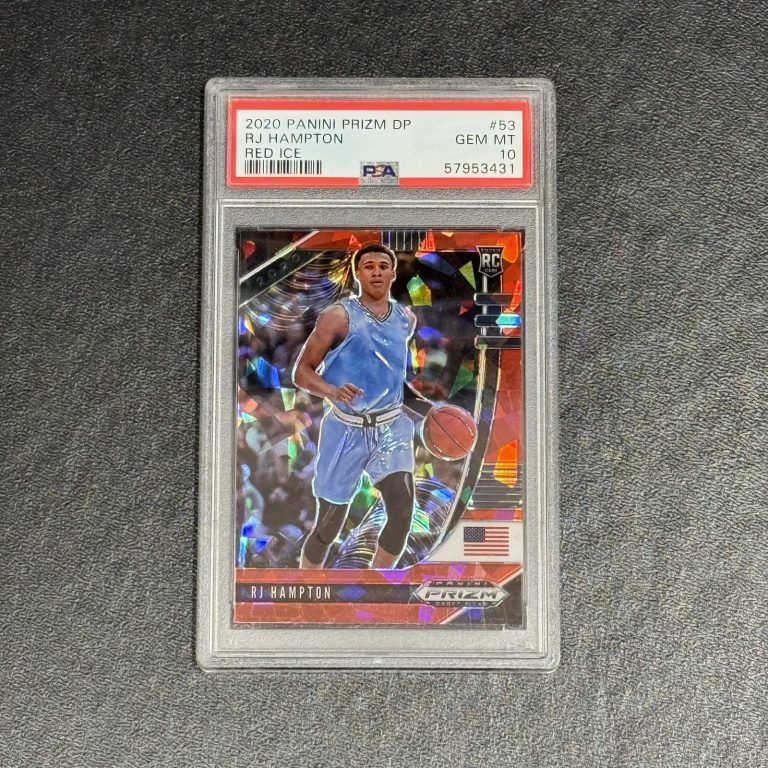 2020 Panini Prizm Draft Picks Red Ice#53 RJ Hampton PSA 10