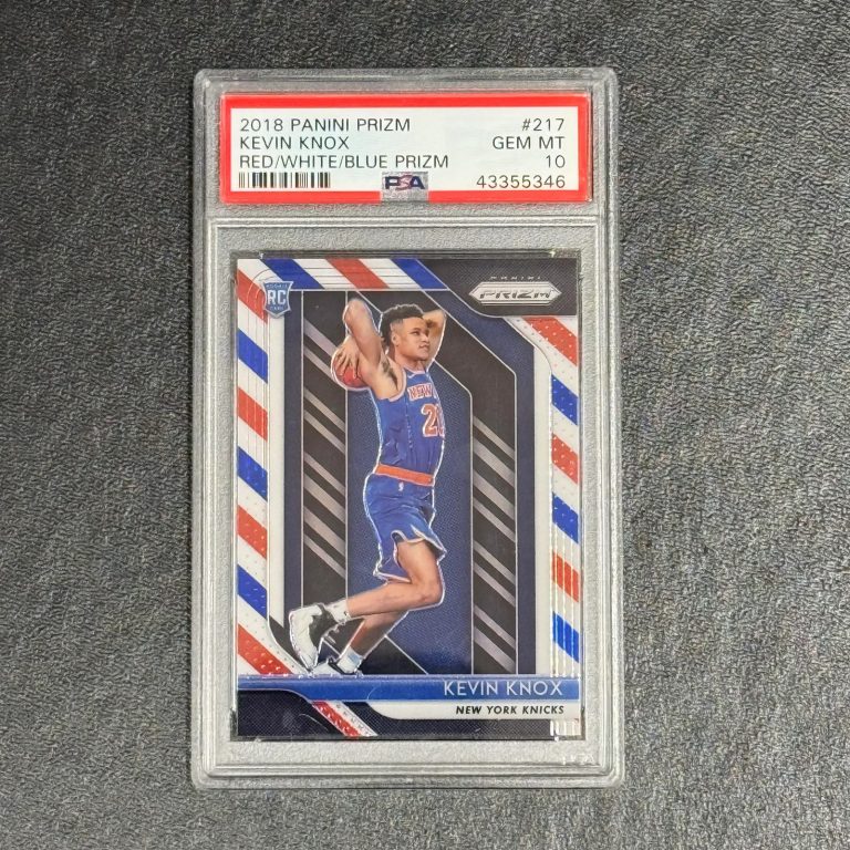 2018 Panini Prizm Red White Blue#217 Kevin Knox PSA 10