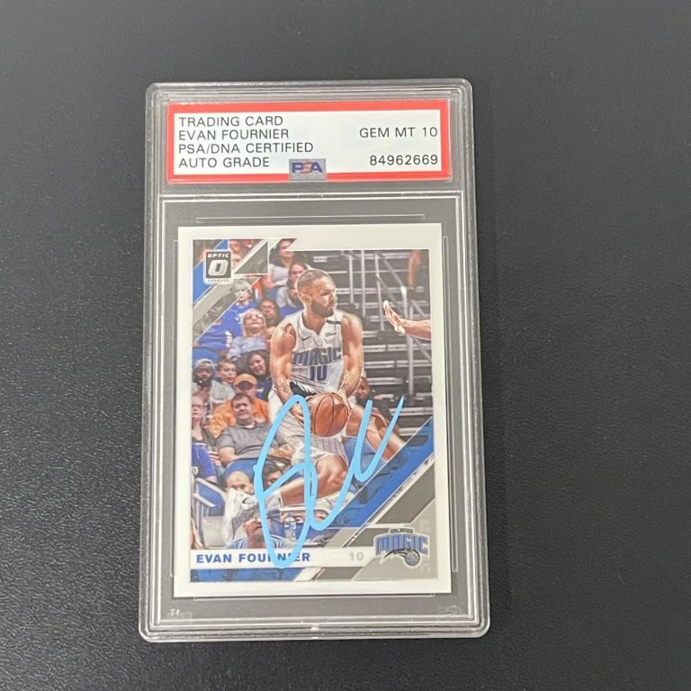 2019-20 Panini Donruss Optic #15 Evan Fournier Signed Card PSA Auto 10 Magic