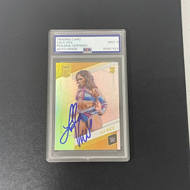 2023 Panini Donruss Elite WWE#96 Lola Vice Signed Card PSA Auto 9 Autographed