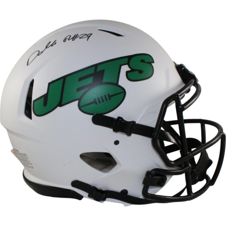 Darrelle Revis Autographed New York Jets Authentic Lunar Helmet Beckett 56469