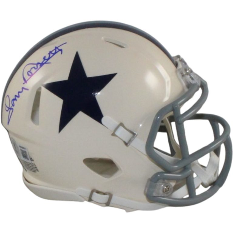 Tony Dorsett Autographed Dallas Cowboys Retro Mini Helmet Beckett 56473