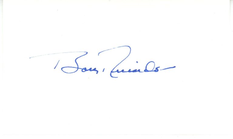 Bobby Richardson Autographed/Signed New York Yankees Index Card Beckett 56533
