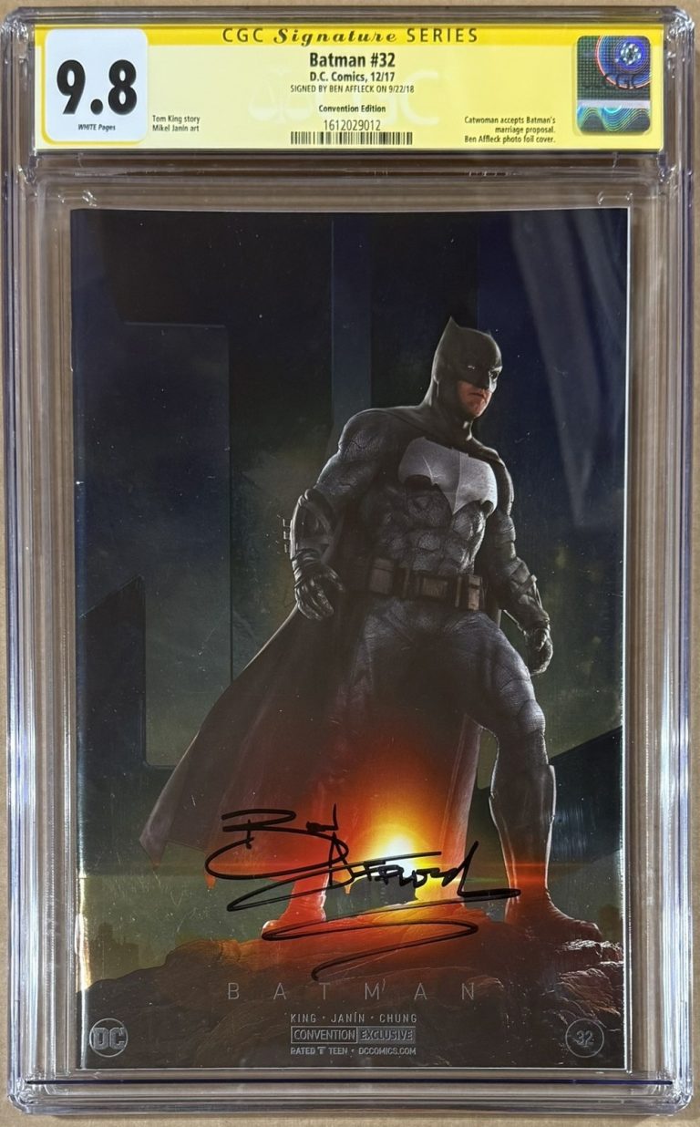 Ben Affleck Autographed Batman NYCC Convention Foil Variant SS #32 CGC 9.8 56598