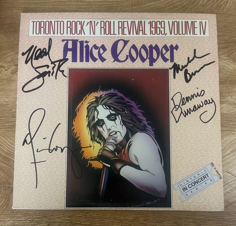 * ALICE COOPER BAND * signed vinyl album * TORONTO ROCK N' ROLL REVIVAL * COA *