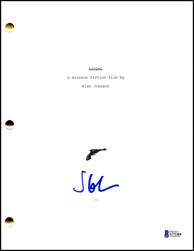 Joseph Gordon-Levitt Signed Autograph Looper Script Screenplay w/ Beckett COA